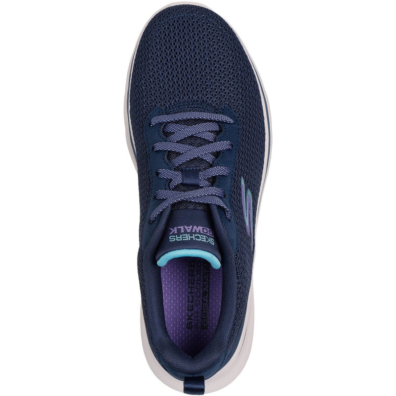 Skechers Go Walk 7 Kaylor Damen Sneakers Aus Polyester In Marineblau/Lila