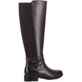 Hush Puppies Vanessa Damen Leder Stiefel mit hohem Absatz in Braun
