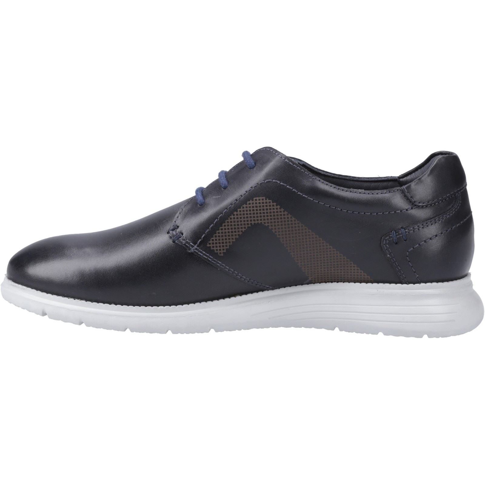 Pod Aston Leder Herren Marineblaue Schnürschuhe
