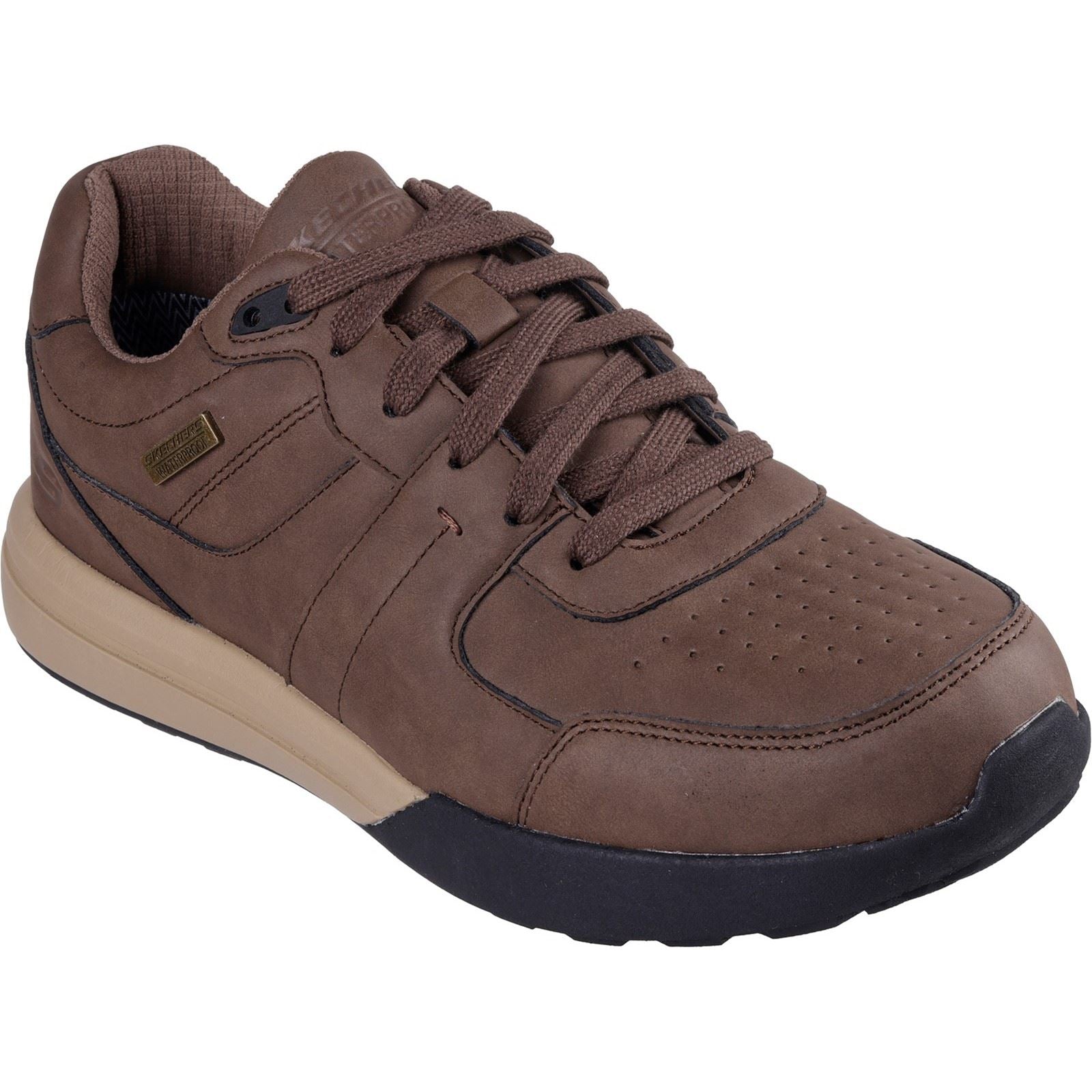 Skechers Netson Gander Synthetik Herren Braun Schnürschuhe