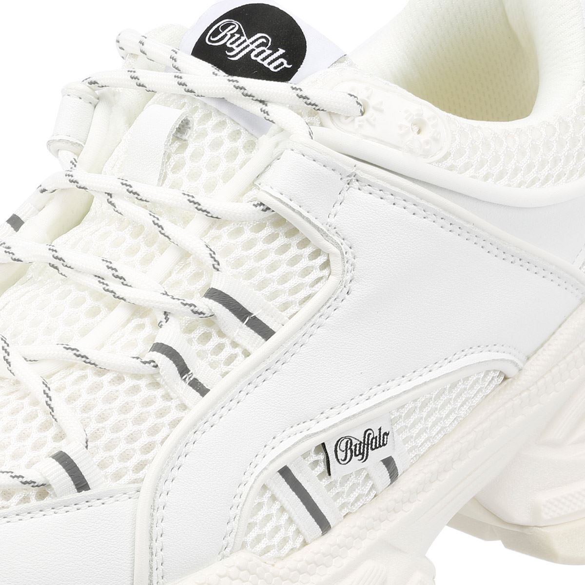 Buffalo Saturn Lace Damen Weiße Turnschuhe
