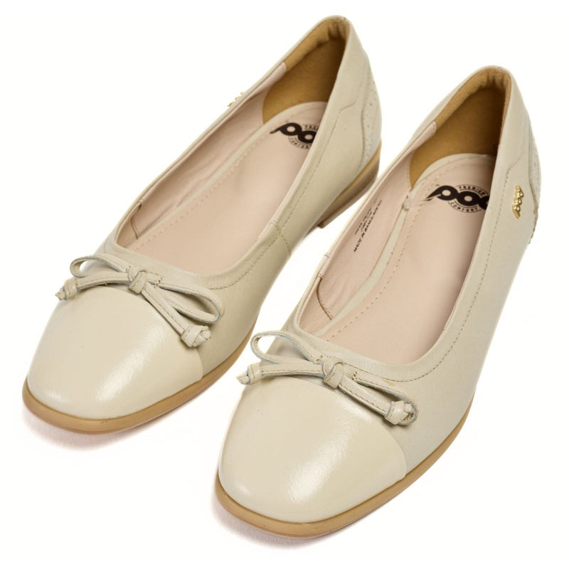 Pod Priya Damen Ballerinas Aus Leder In Taupe
