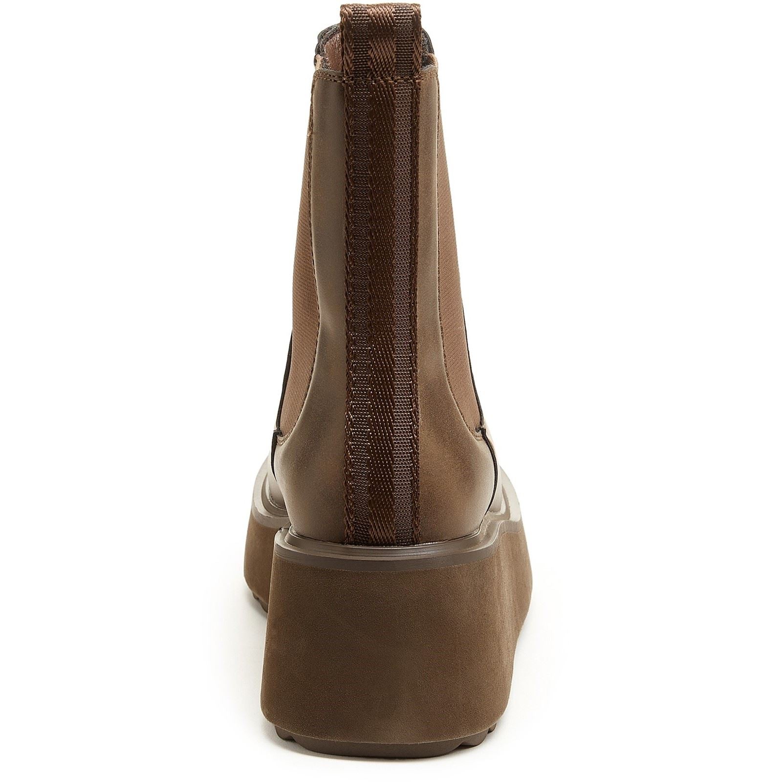 Rocket Dog Heyday Damen Flache Chelsea Stiefel aus dunkelbraunem Polyurethan