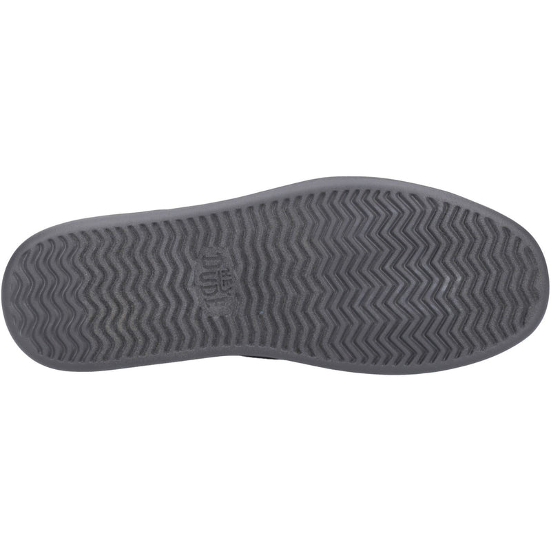 HEYDUDE Sunapee Canvas 100% Baumwolle Herrenschuhe In Schwarz/Anthrazit