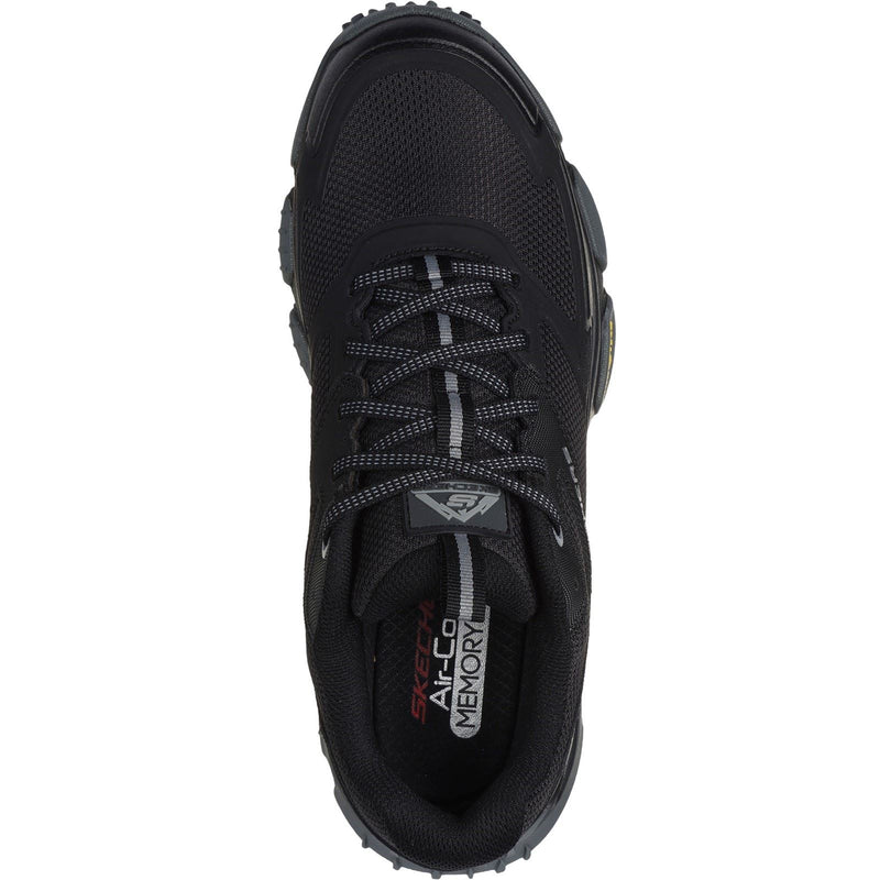 Skechers Skech-Air Sleek Envoy Leder Herren Schwarze Wanderschuhe