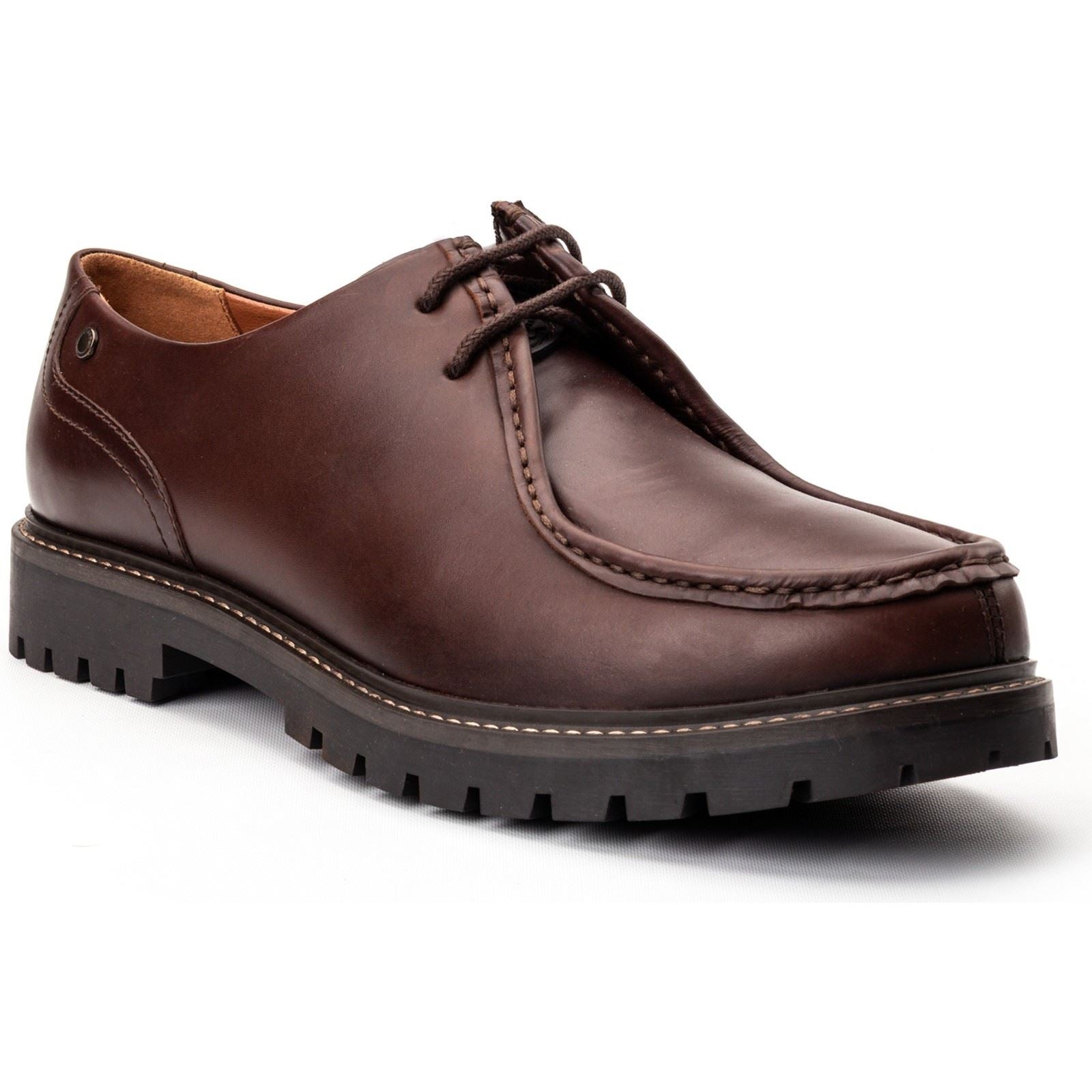 Base London Carbon Herren Mokassin Schuhe Aus Braunem Leder