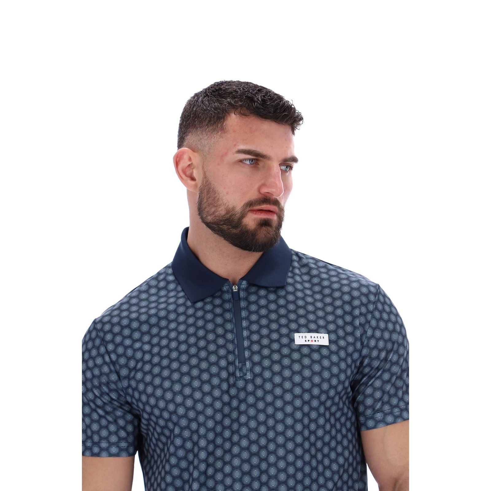 Ted Baker JAYDEN TBMTS2619 Polyester Herren Blau Sport Polohemden