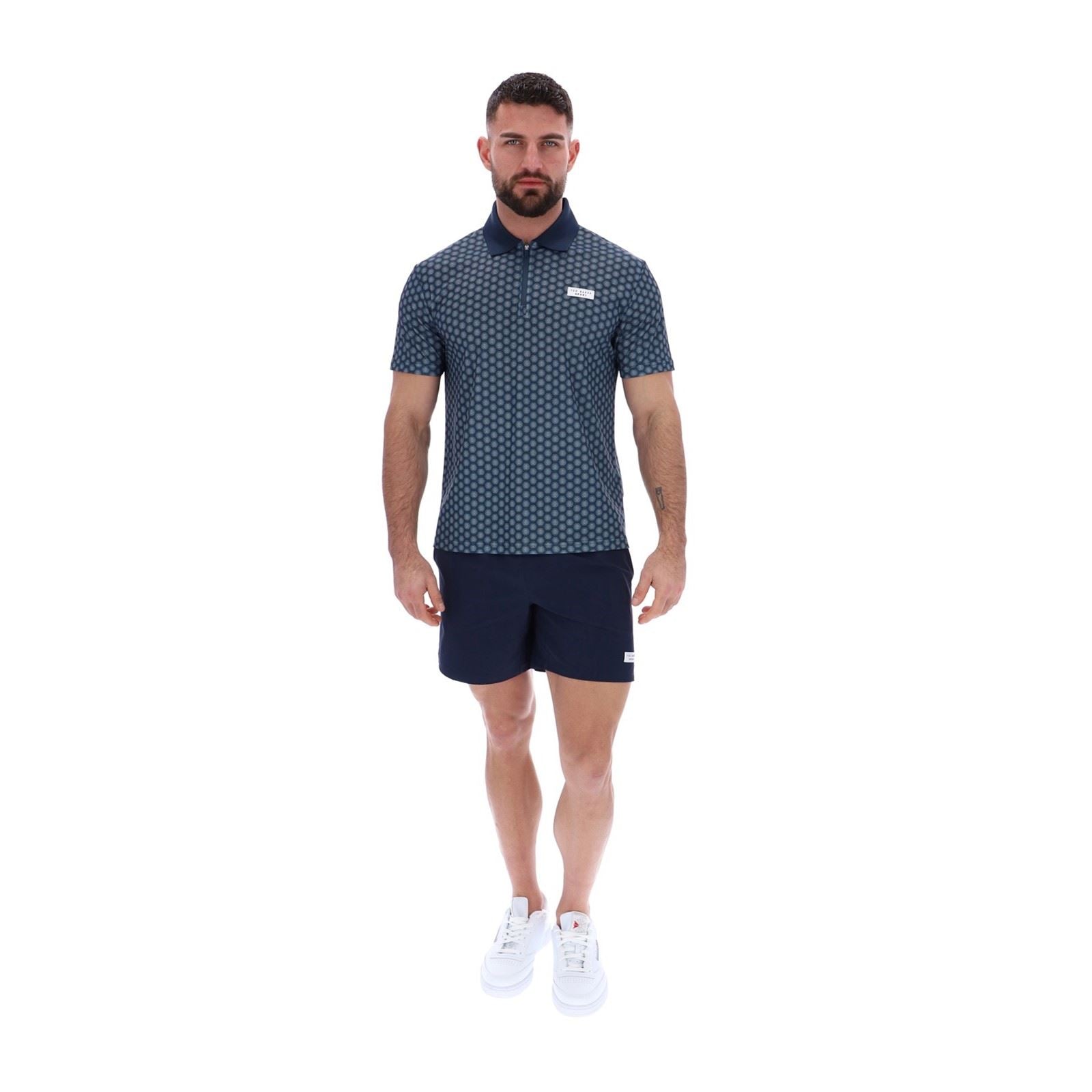 Ted Baker JAYDEN TBMTS2619 Polyester Herren Blau Sport Polohemden