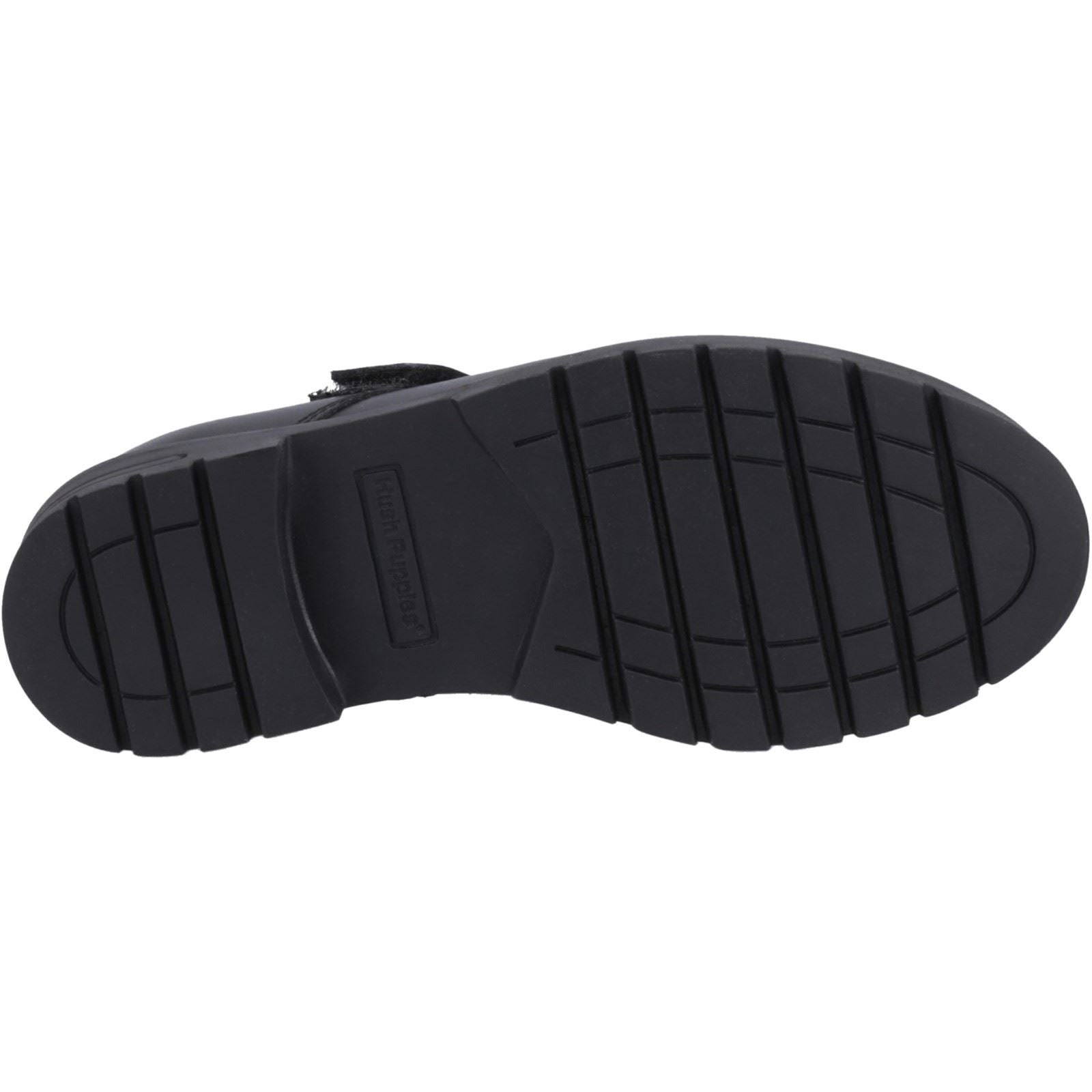 Hush Puppies Sabrina Junior Mädchenschuhe Aus Schwarzem Leder