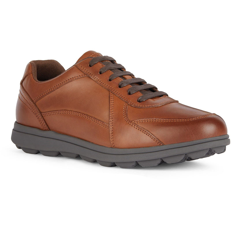 Geox U SPHERICA EC12 Leder Rindsleder Vollnarbenleder Herren Cognac Sneaker