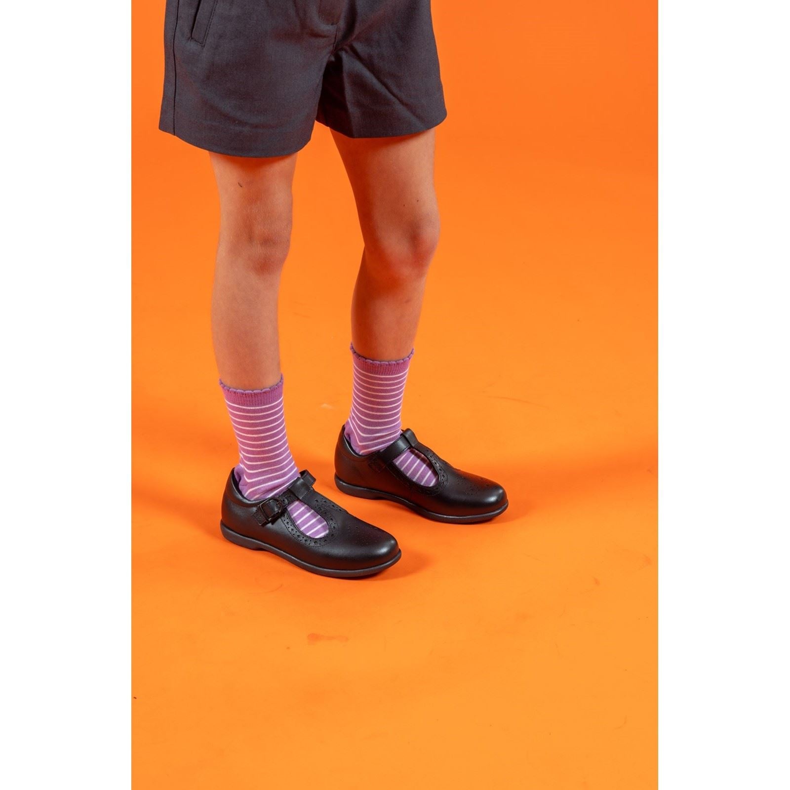 Hush Puppies Britney JNR Mädchenschuhe Aus Schwarzem Leder
