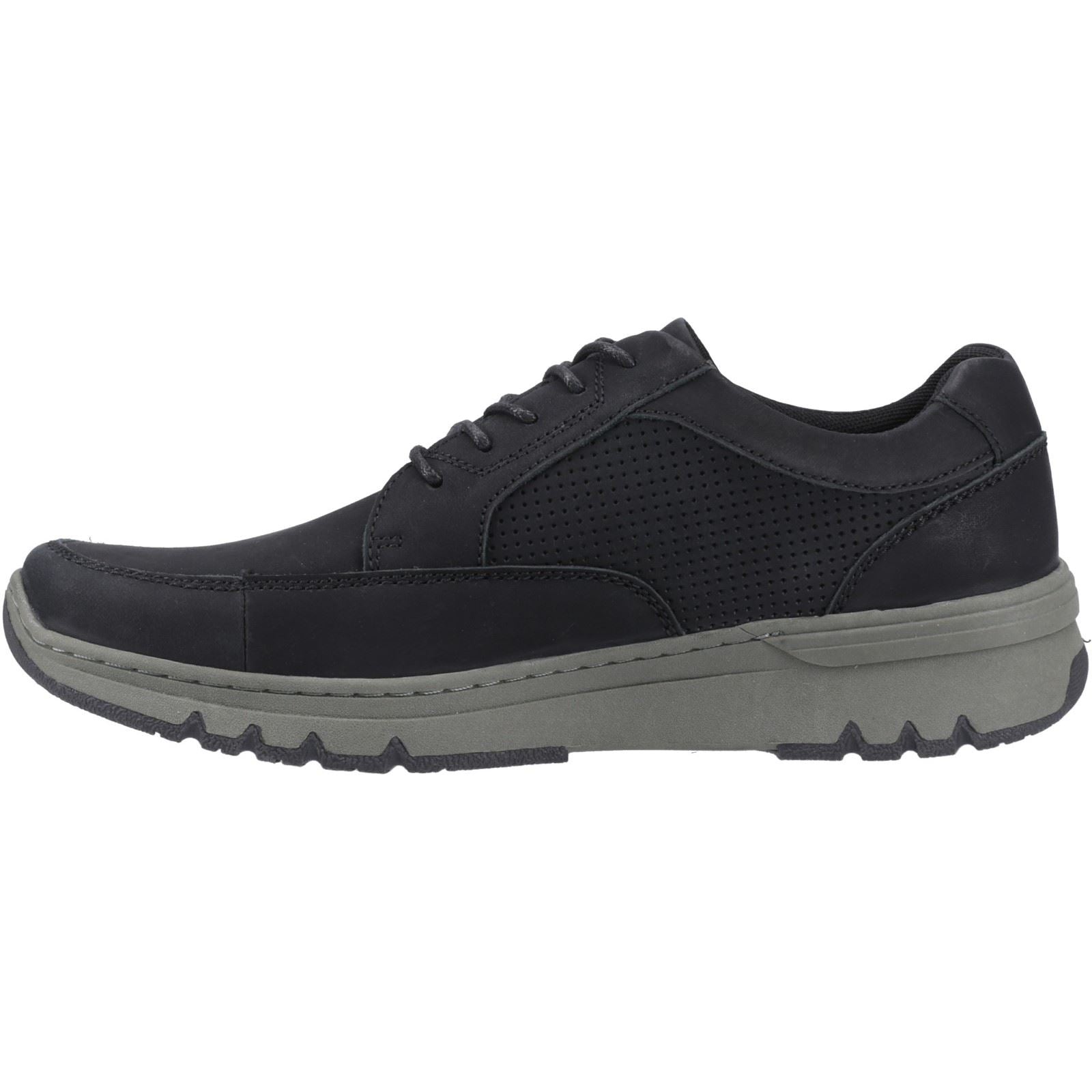 Hush Puppies Nelson Herrenschuhe Aus Schwarzem Leder Mit Schnürung