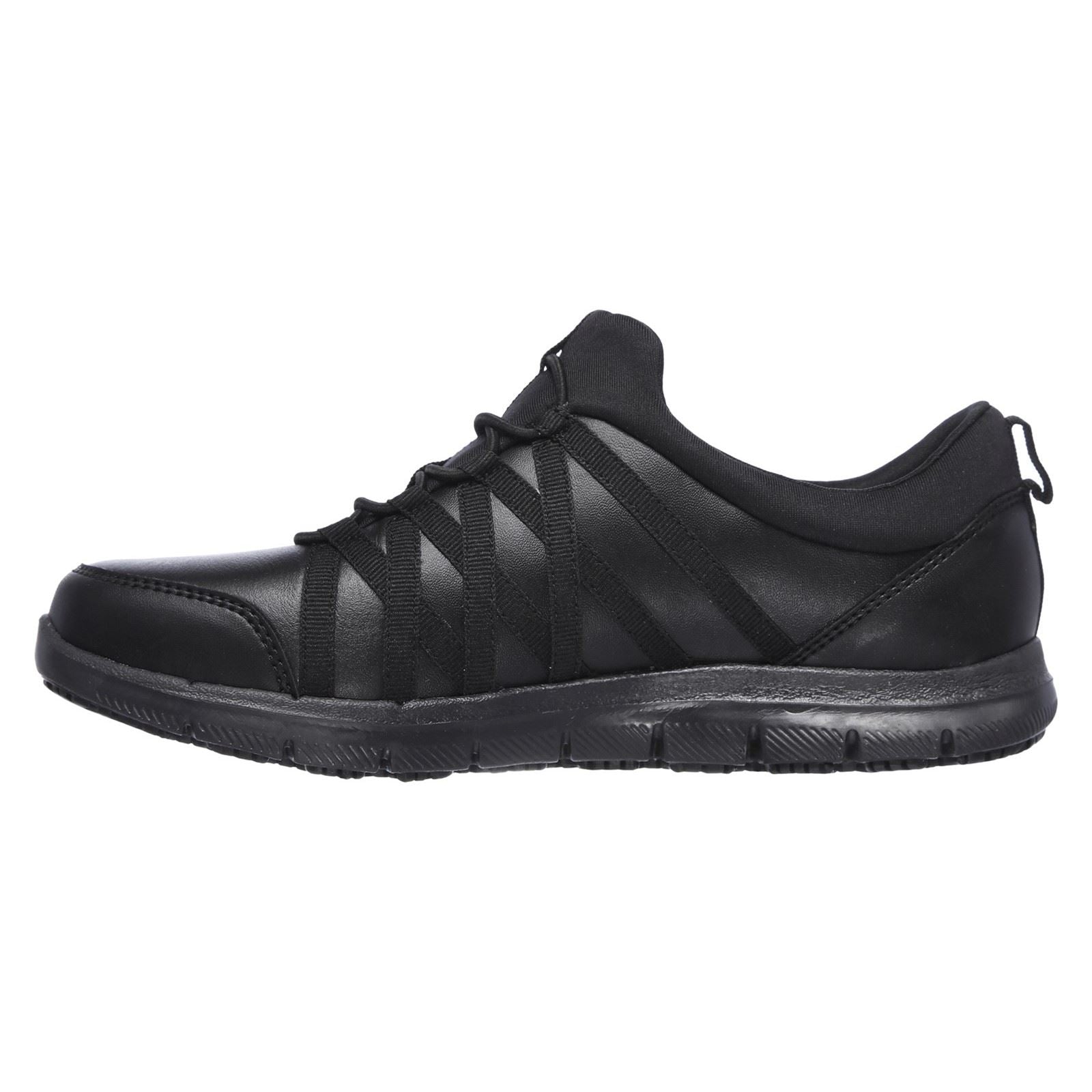 Skechers Workwear Ghenter Dagsby Damen Sneaker aus Schwarzem Leder