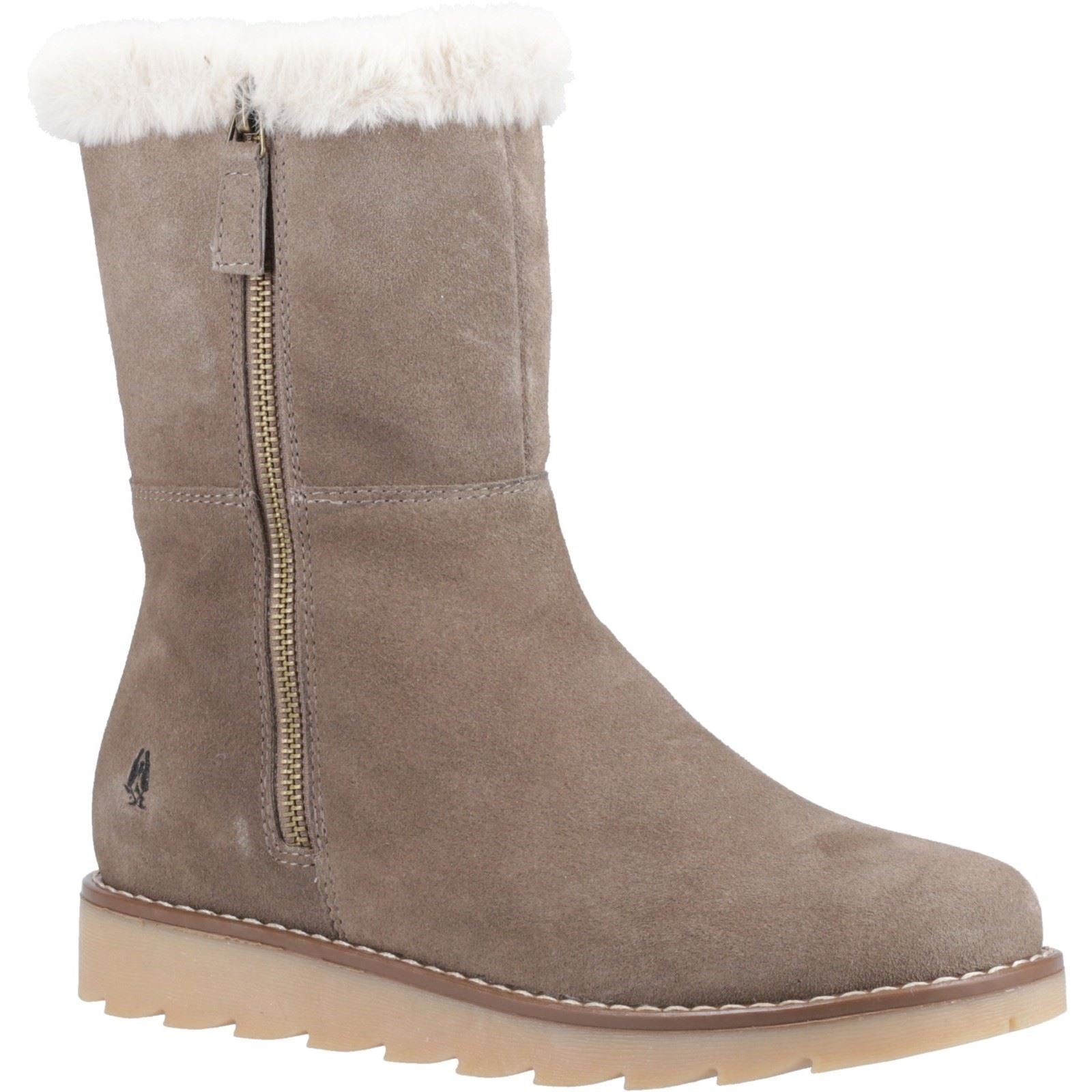 Hush Puppies Mary Wildleder Damen Stiefel In Taubengrau