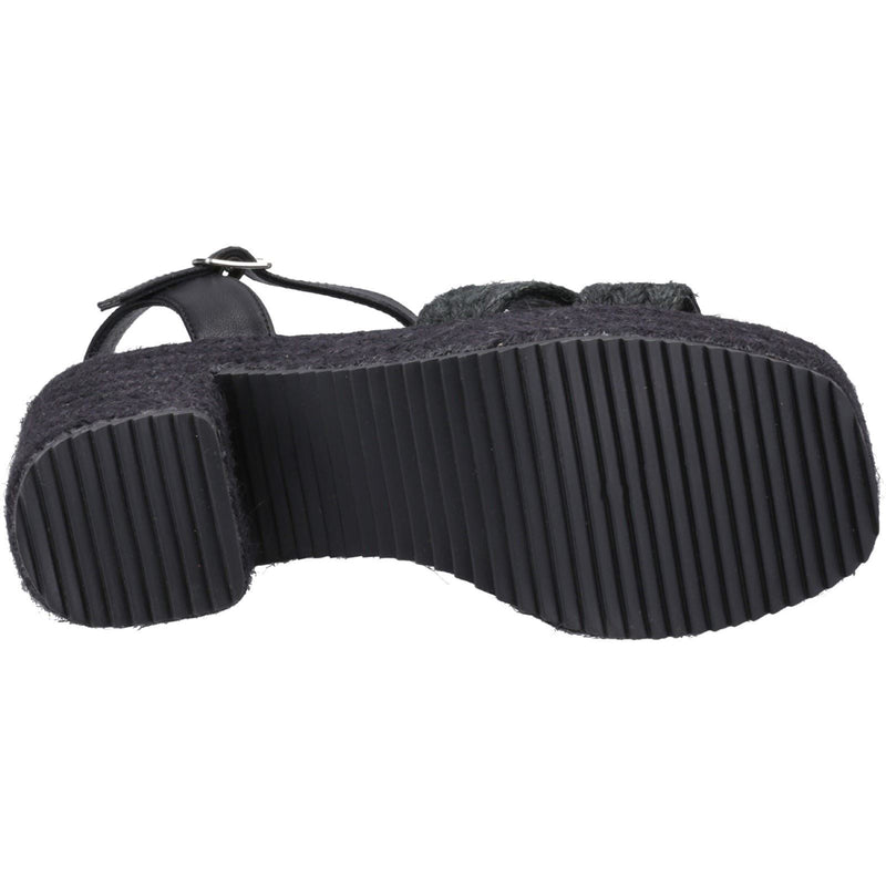 Hush Puppies Jamelia Espadrille Heel Damen Sandalen In Schwarz