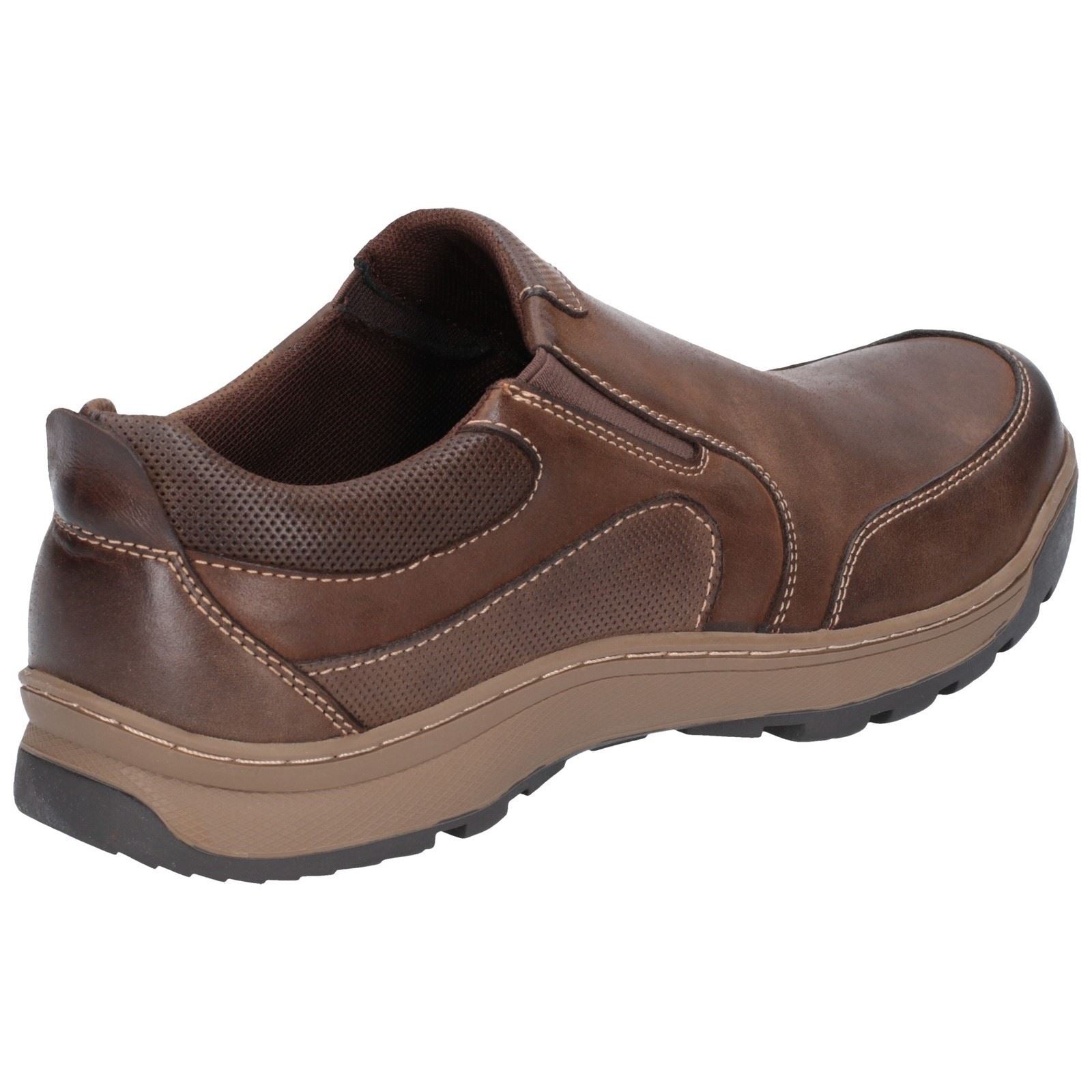 Hush Puppies Jasper Leder Herren Braune Slipper