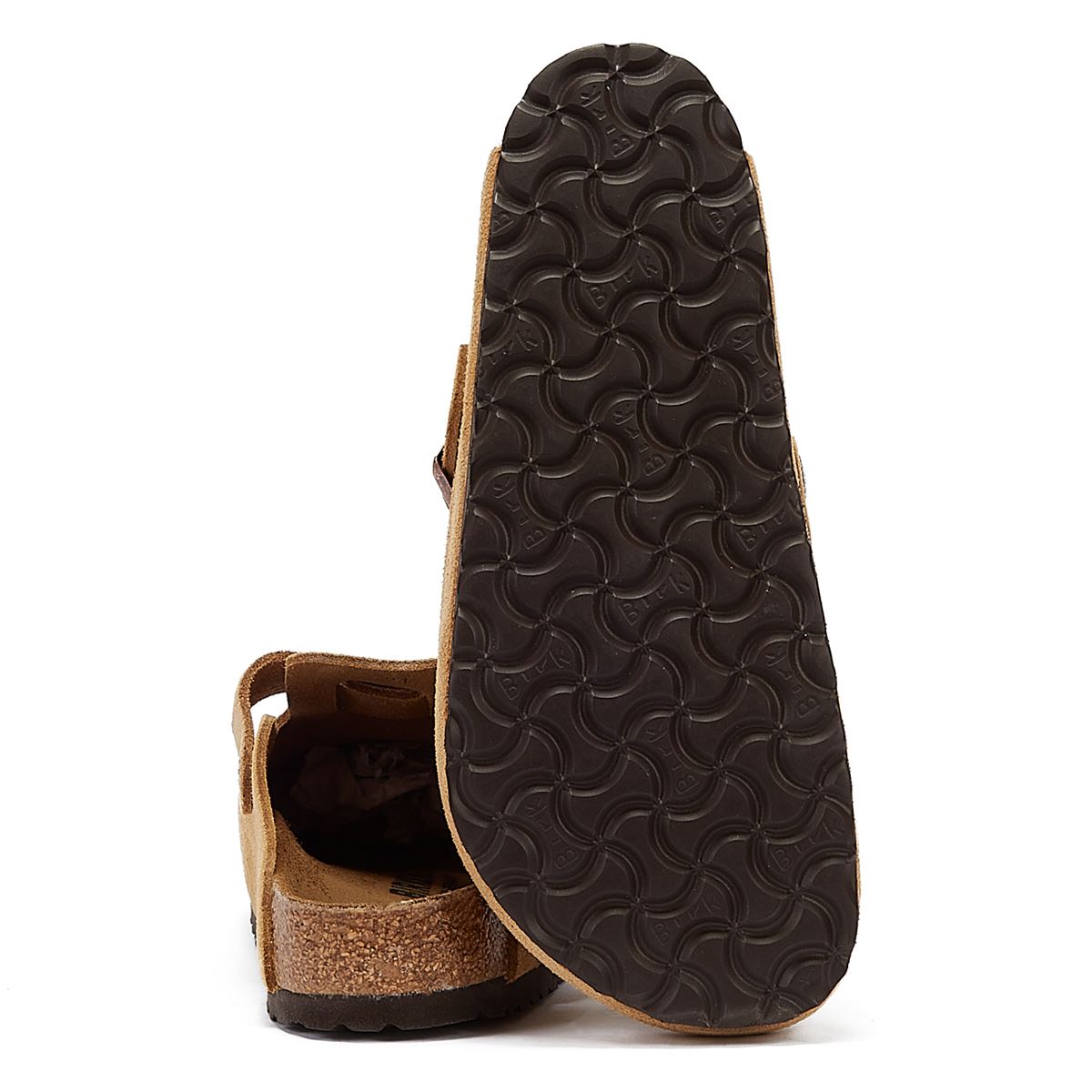 Birkenstock Boston Wildleder Latte Creme Clogs