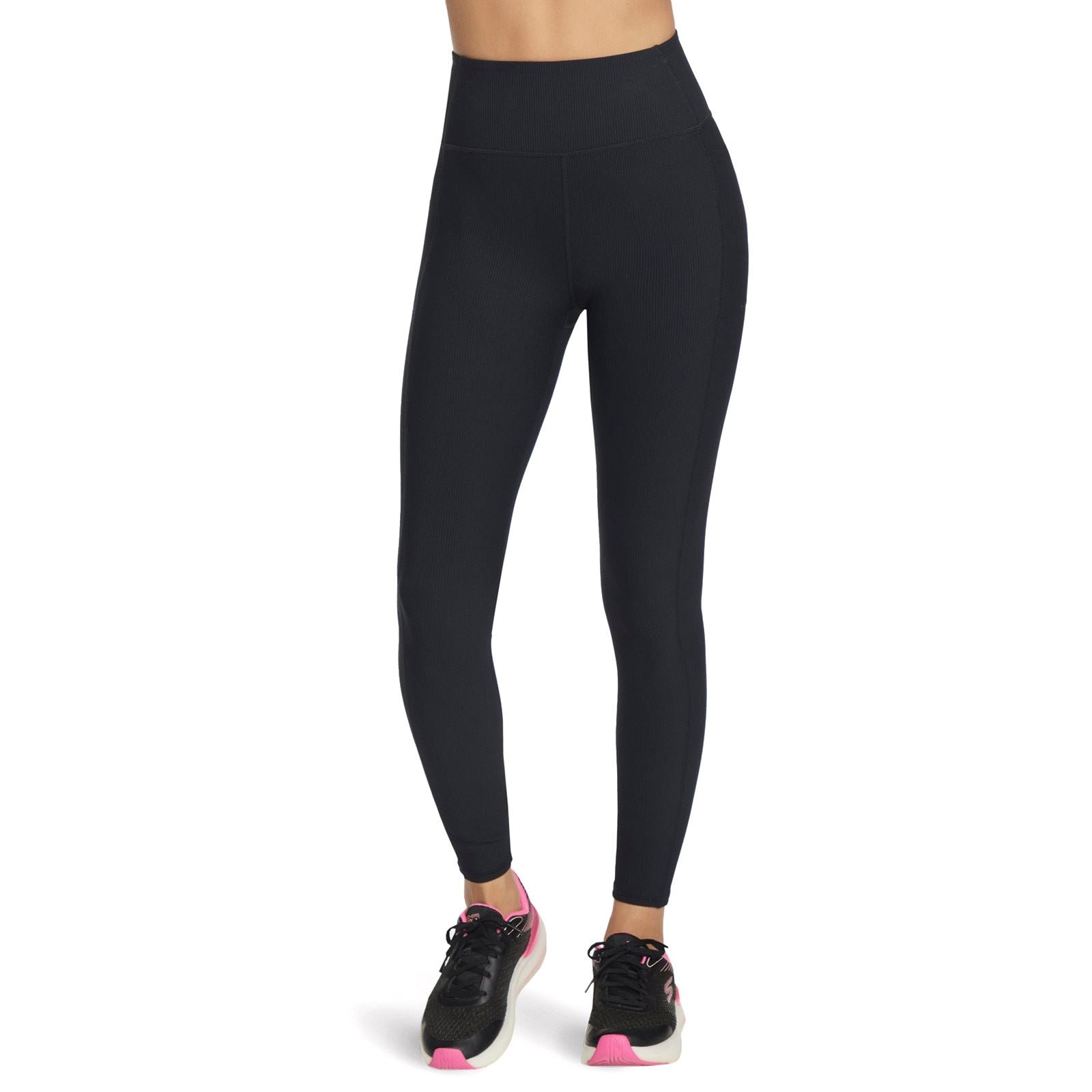 Skechers Performance GOFLEX Rib Nylon Damen Schwarze Sportleggings