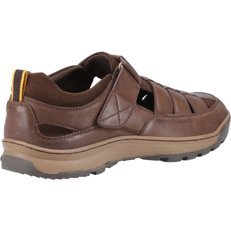 Hush Puppies Rucker Leder Herren Sandalen In Braun