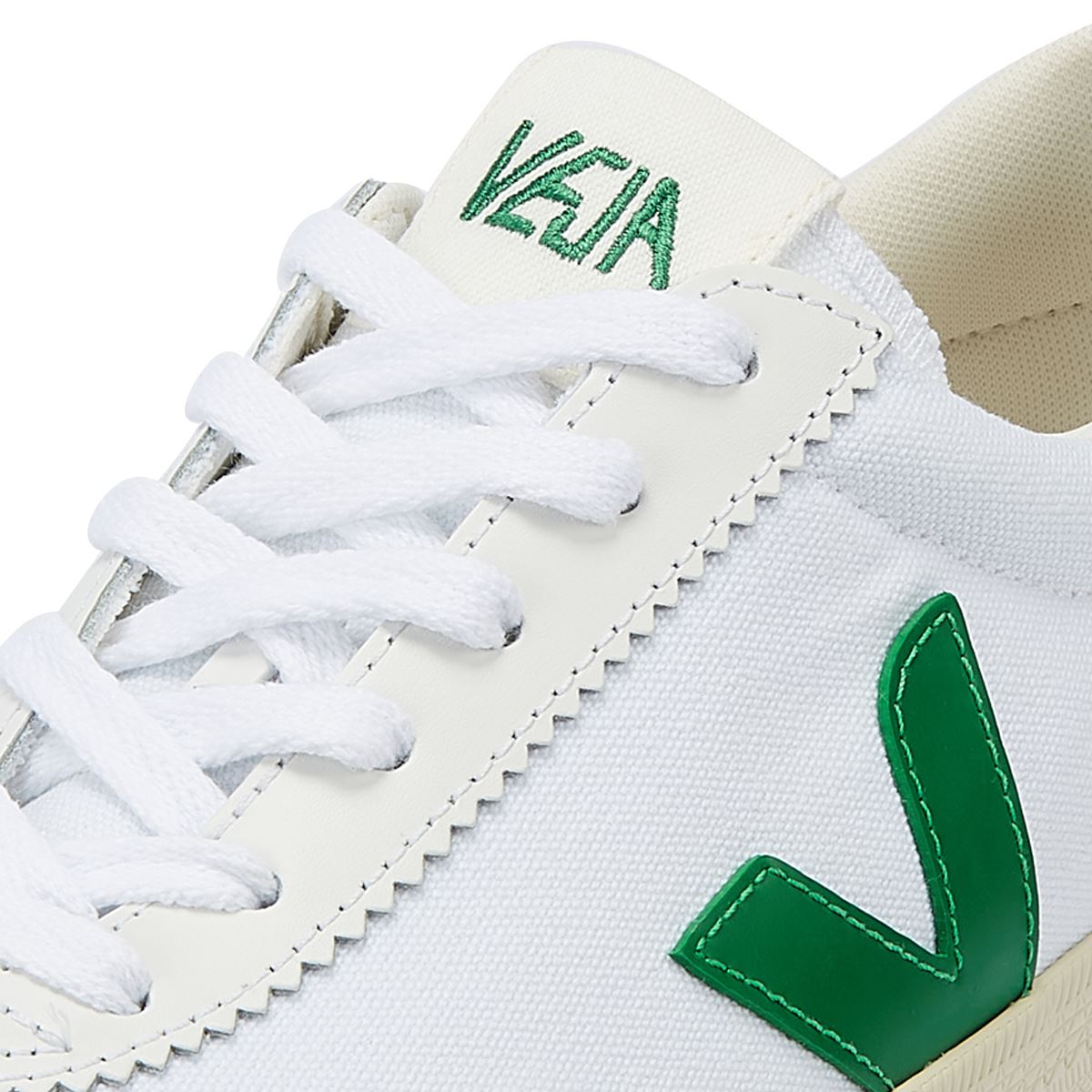 Veja Volley Emeraude Damen-Sneaker Aus Weißem/Smaragd-Wildleder