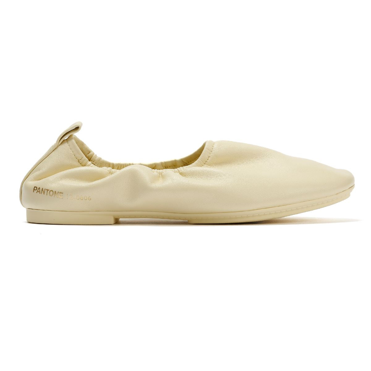 FitFlop X Pantone Delicato Ballerina Leder Damen Gelbe Schuhe