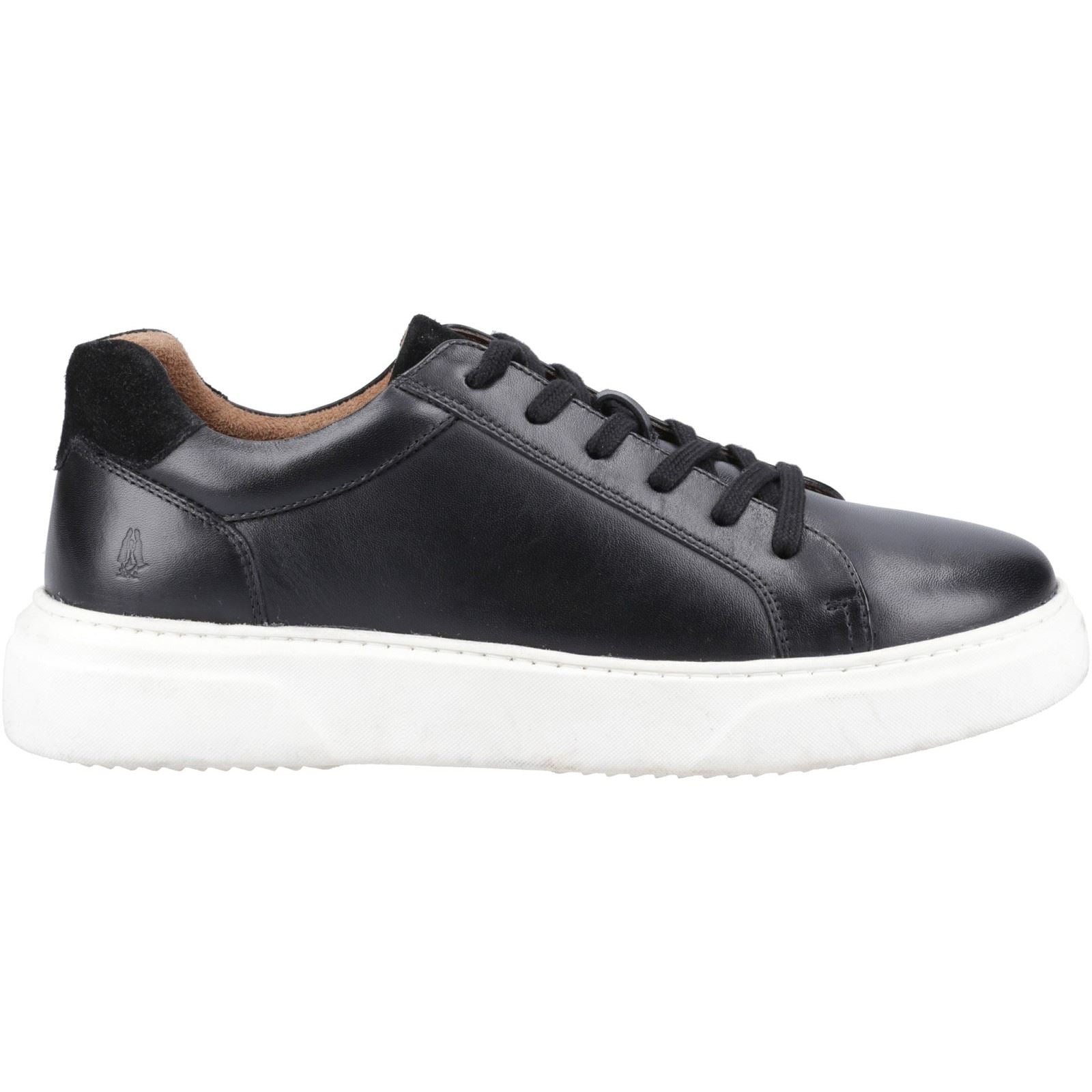 Hush Puppies Whelan Herren Schwarz Leder Sneaker