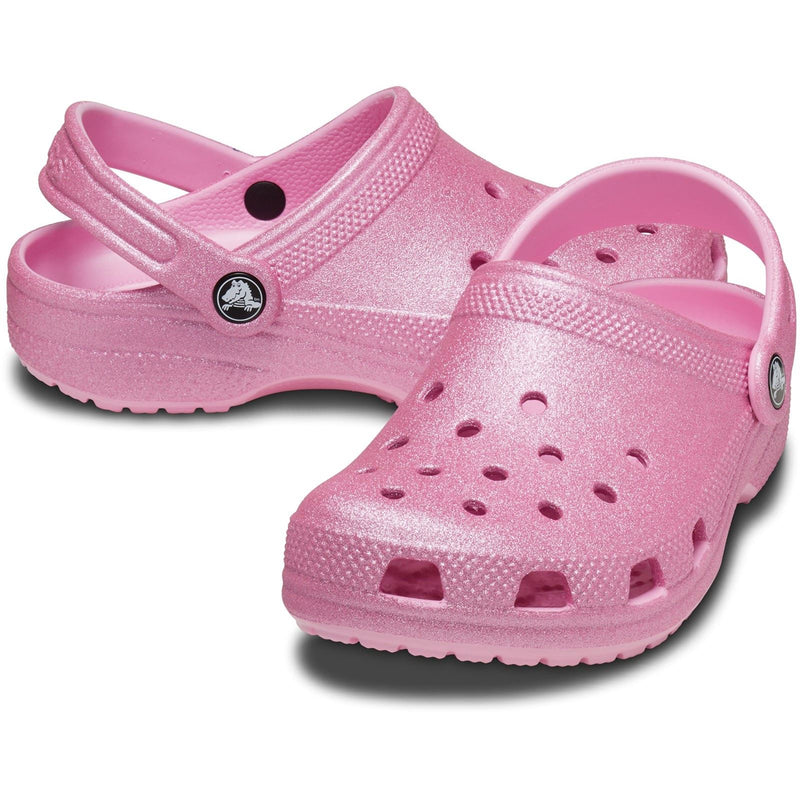 Crocs Classic Glitter Thermoplastische Rosa Tweed Glitzer Slipper
