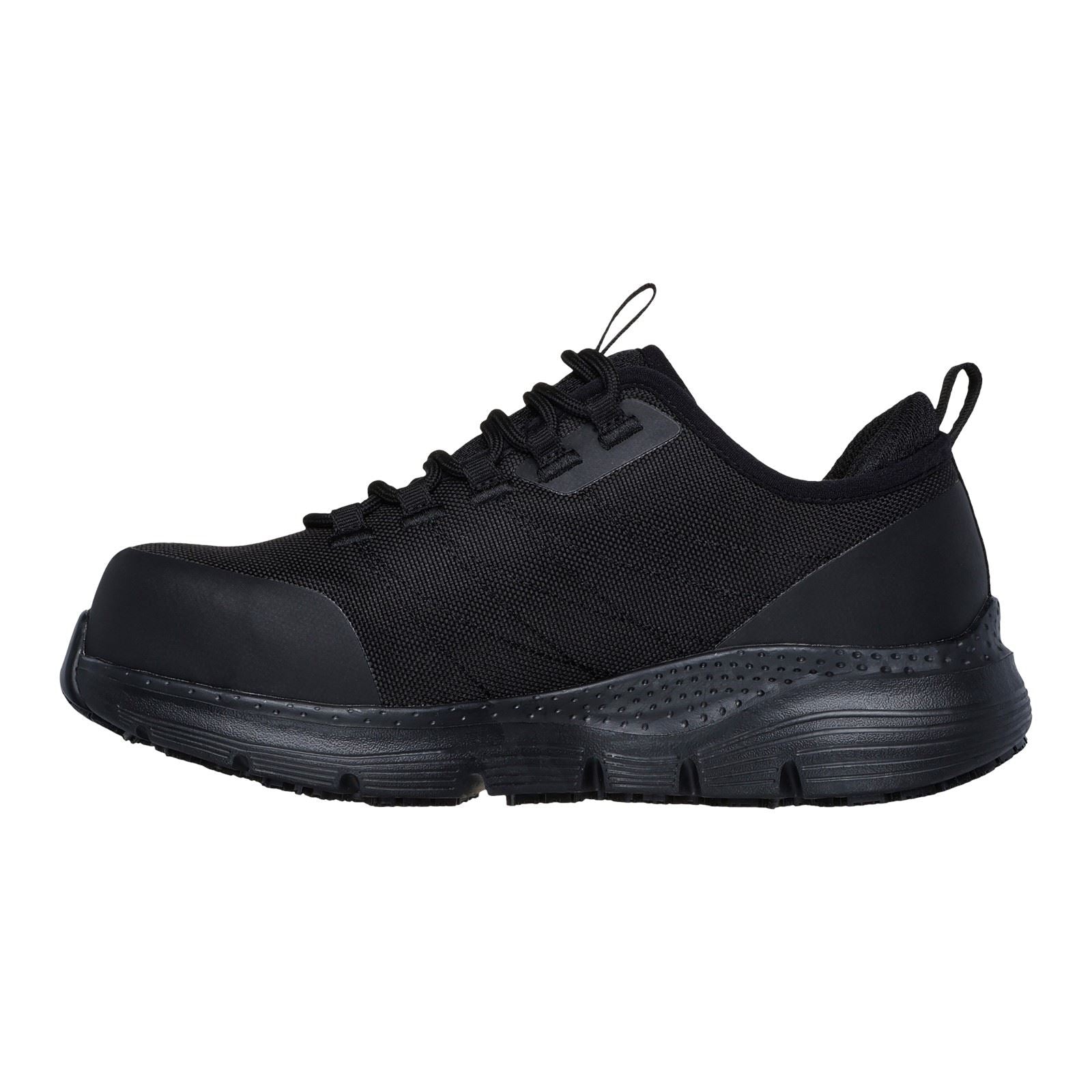 Skechers Workwear Arch Fit SR Ebinal Textil Damen Schwarze Sicherheits Sneakers