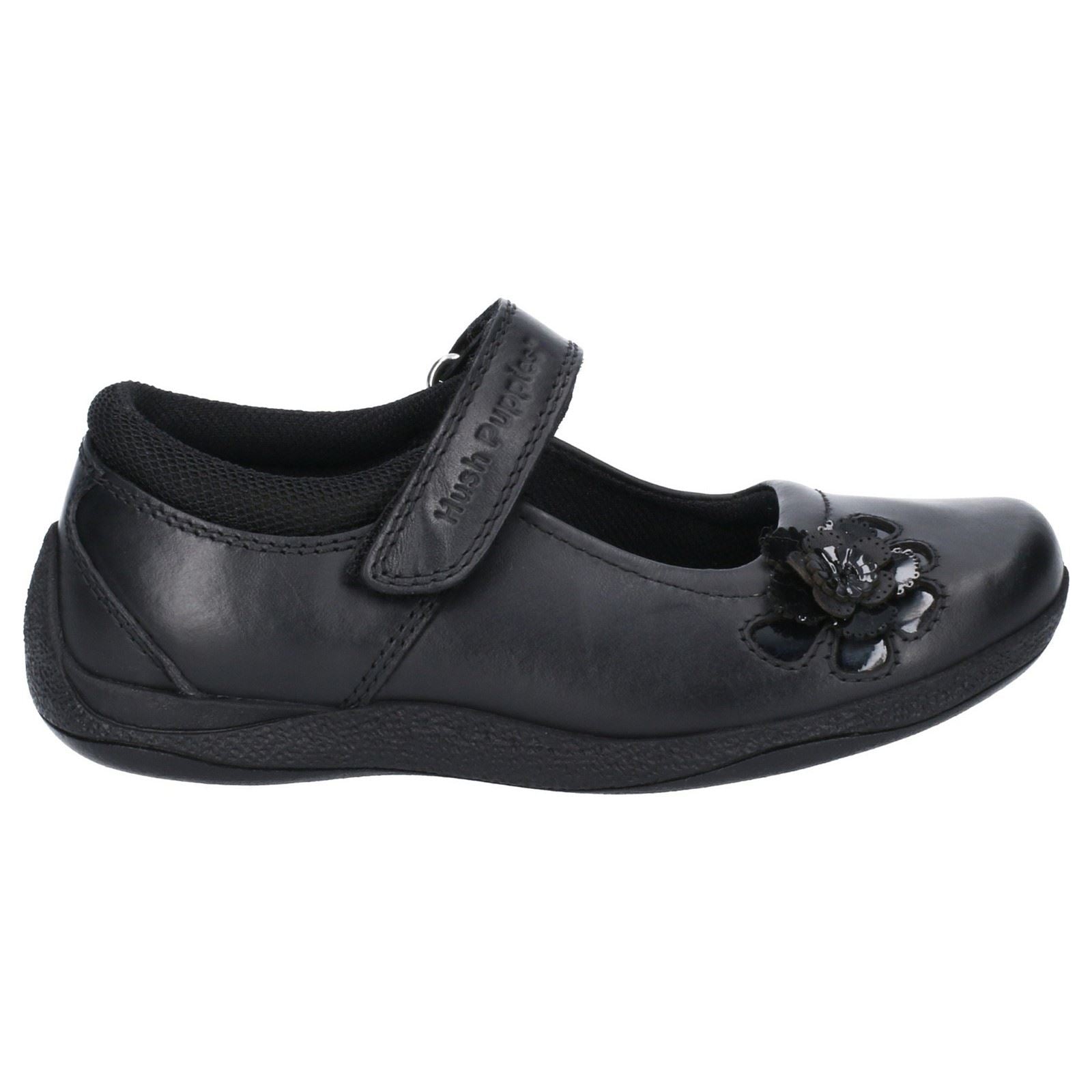 Hush Puppies Jessica Junior Mädchenschuhe Aus Schwarzem Leder