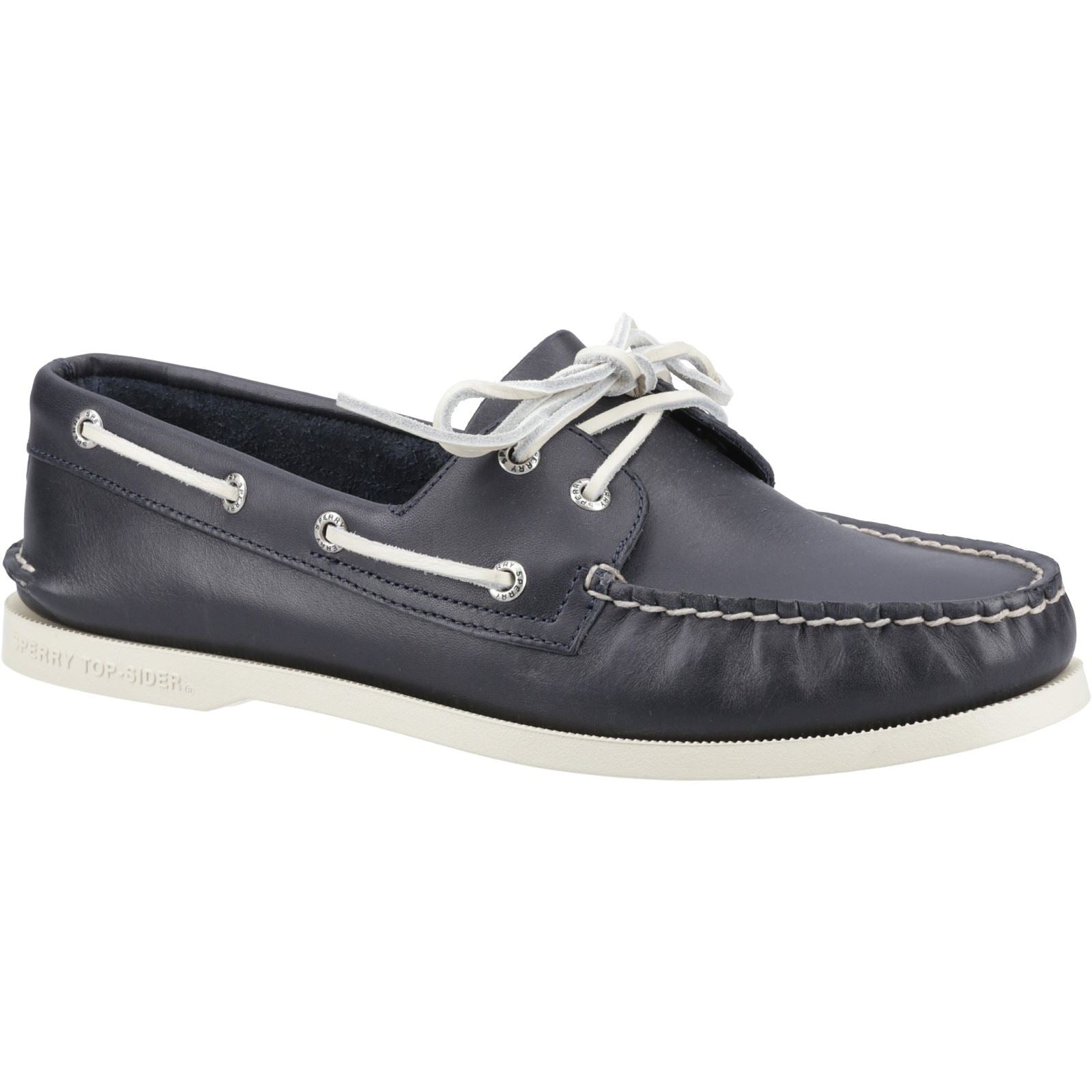 Sperry Authentic 2 Eye Herren Bootsschuhe Aus Leder In Marineblau