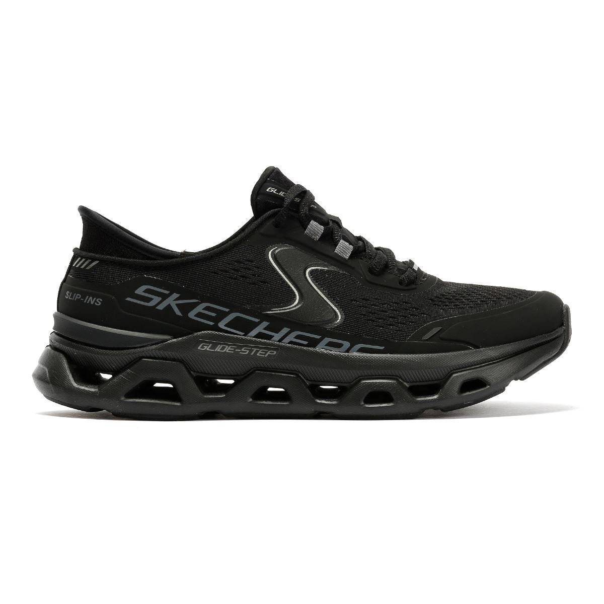 Skechers Slip-Ins Glide Step Altus Mesh Damen Schwarze Turnschuhe