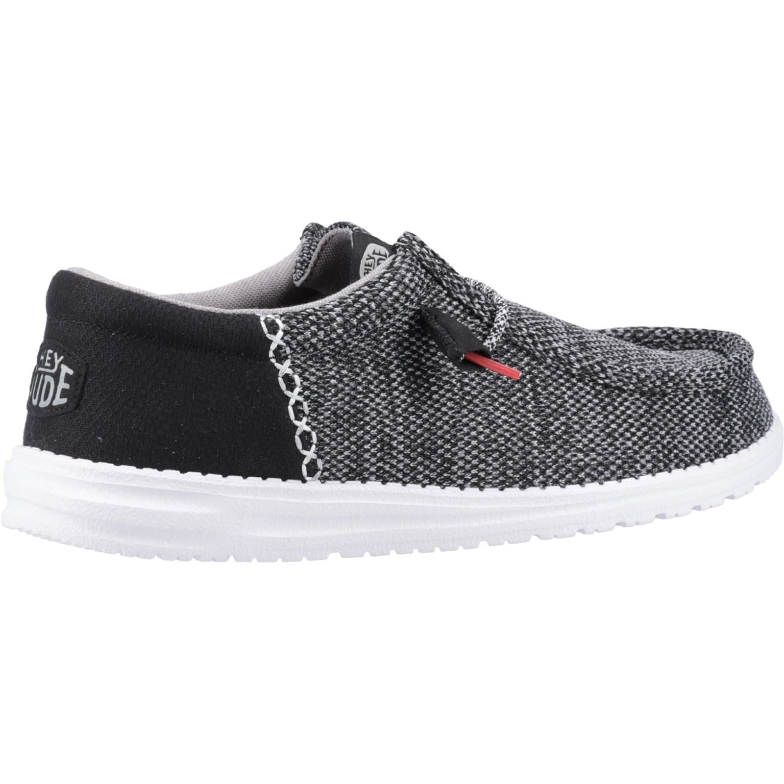 HEYDUDE Wally Funk Open Mesh Herren Bootsschuhe In Schwarz/Weiß