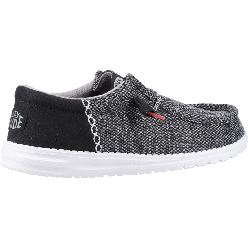 HEYDUDE Wally Funk Open Mesh Herren Bootsschuhe In Schwarz/Weiß