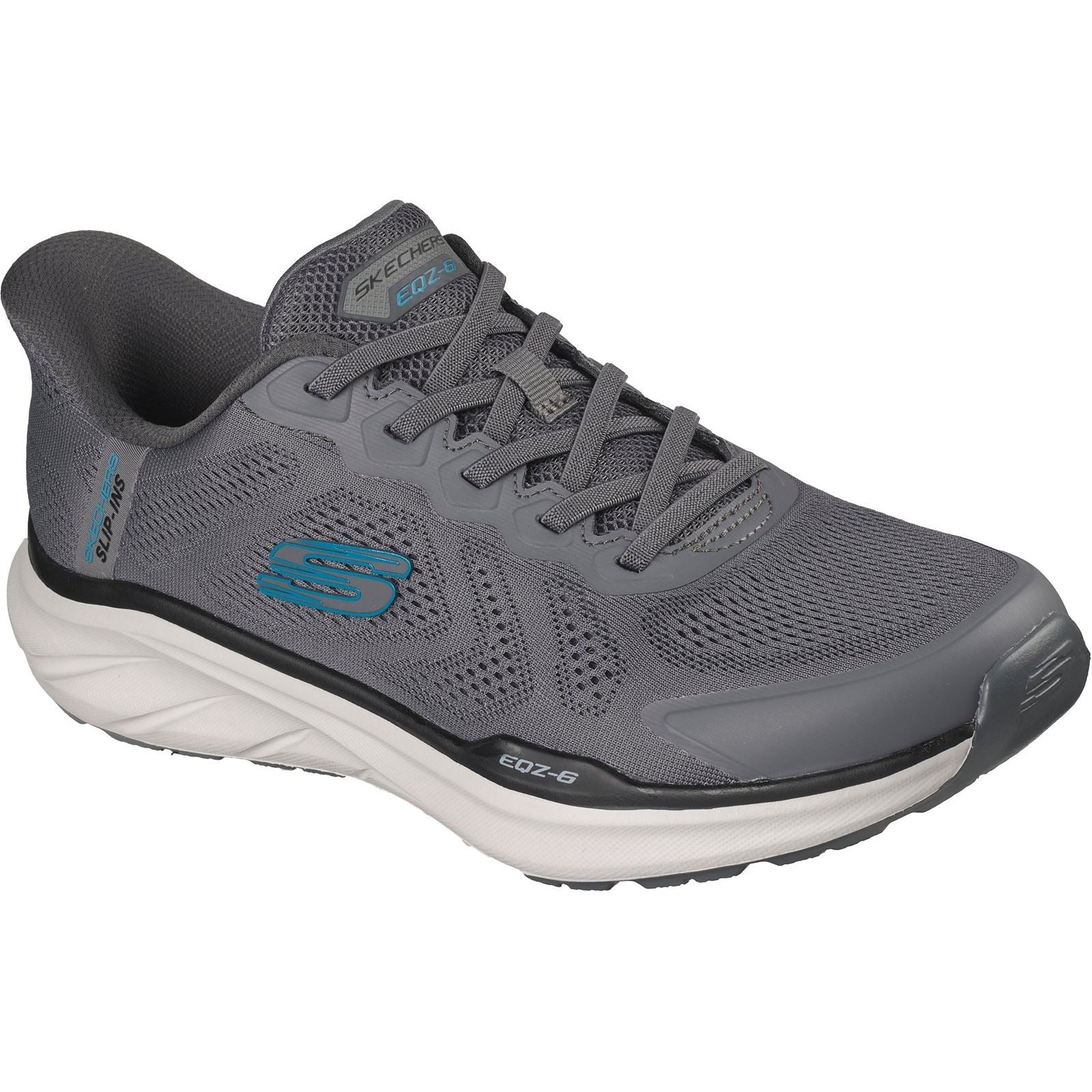 Skechers Equalizer 6.0 Textile Herren Sneaker In Anthrazit/blau
