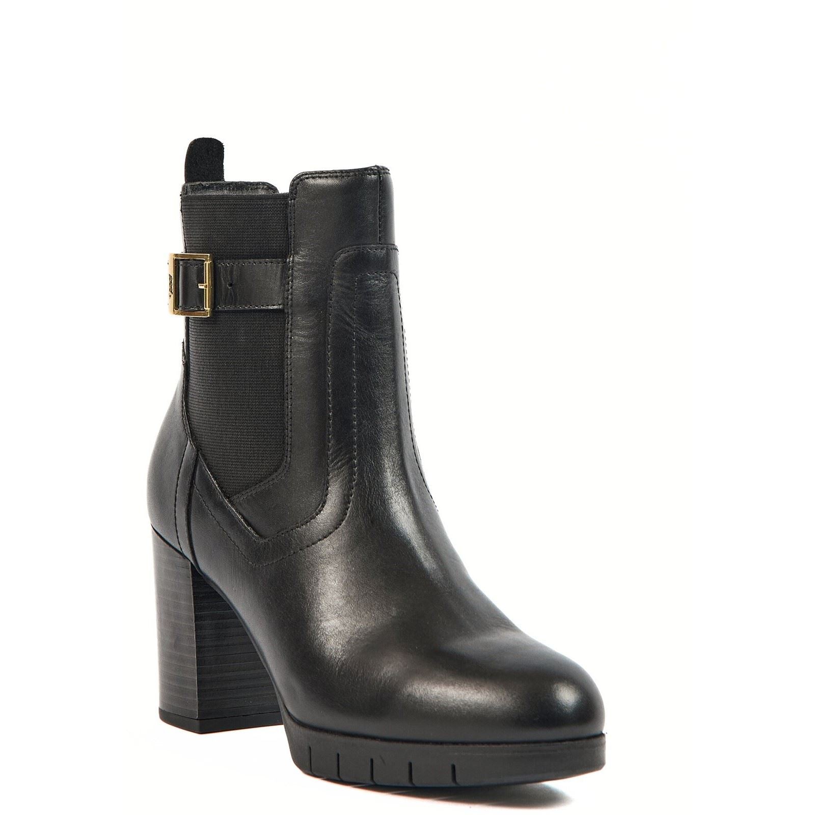 Pod Nala Leder /Textil-Damenstiefel In Schwarz