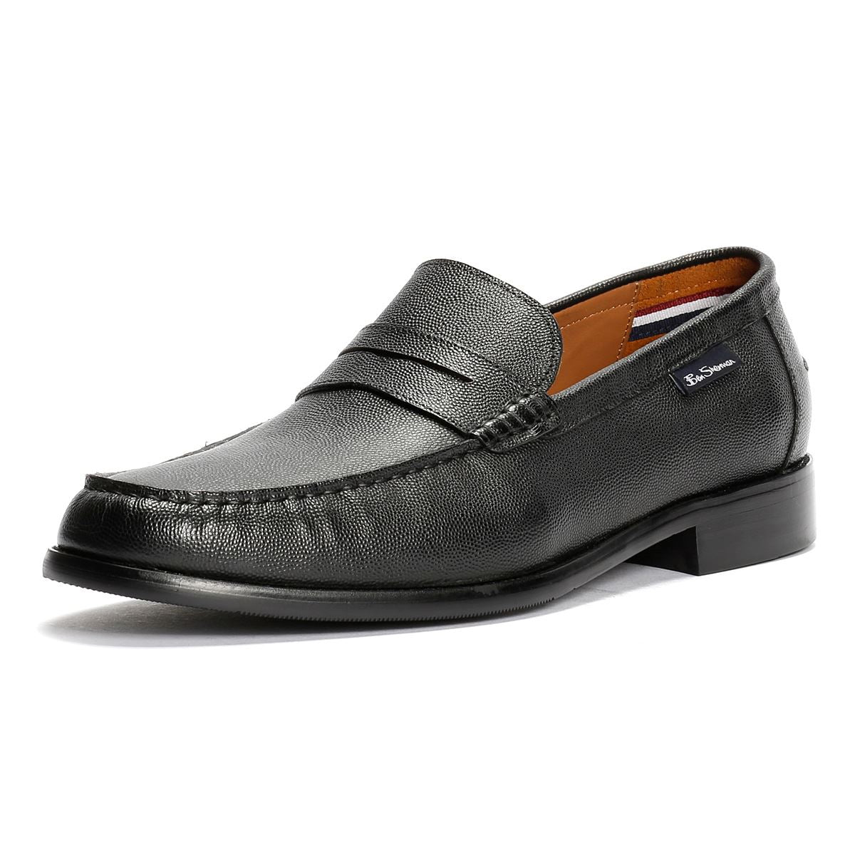 Ben Sherman Hester Leder Herren Schwarze Loafer