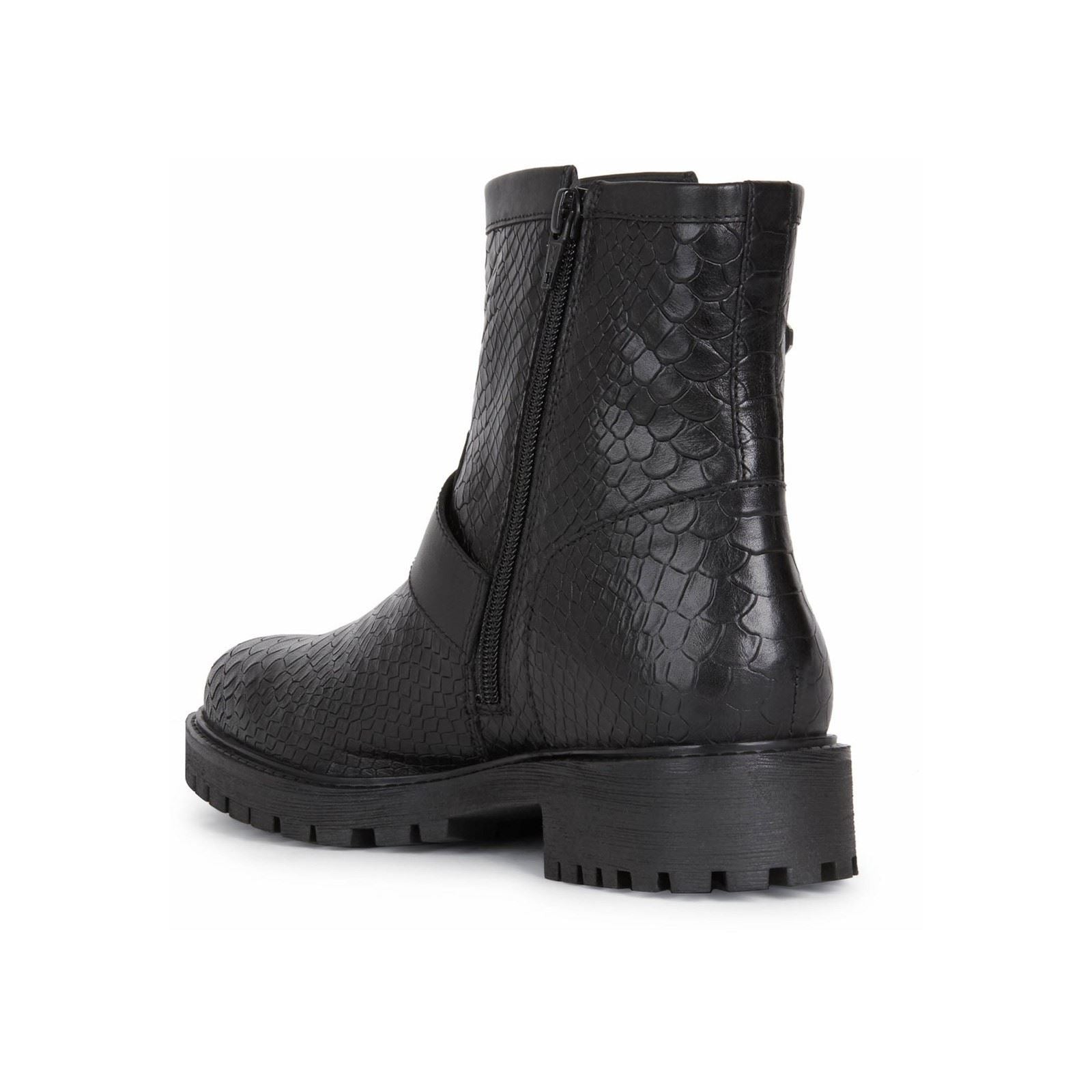 Geox Hoara Rindsleder Damenstiefel In Schwarz