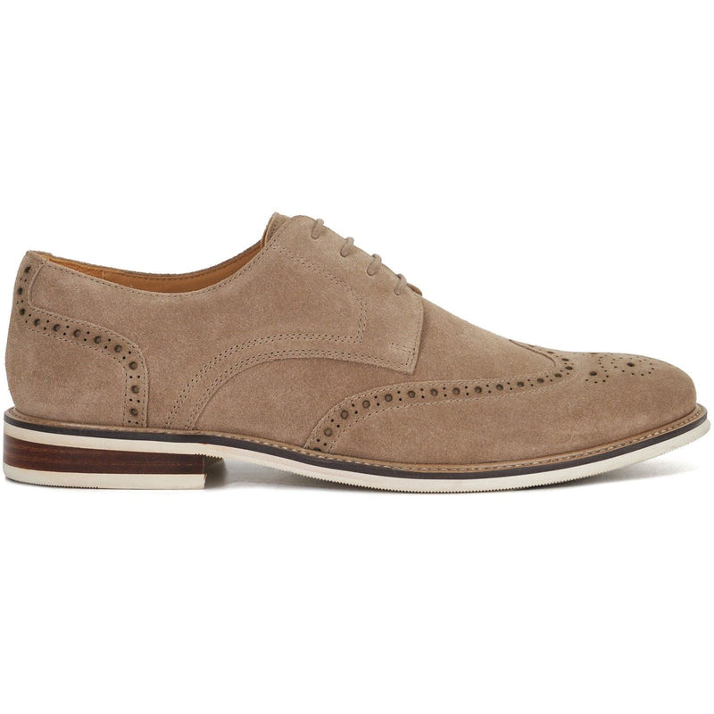 Dune Stanford Herren Brogues Schuhe Aus Wildleder In Beige