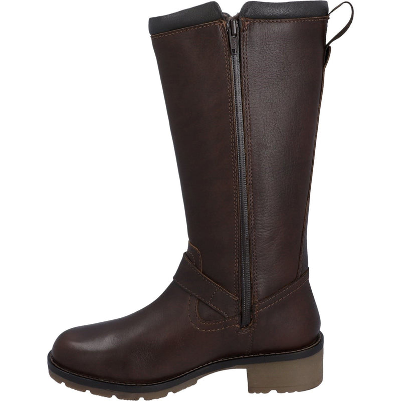 Hunter Skye Tall Leder Damen Braune Stiefel