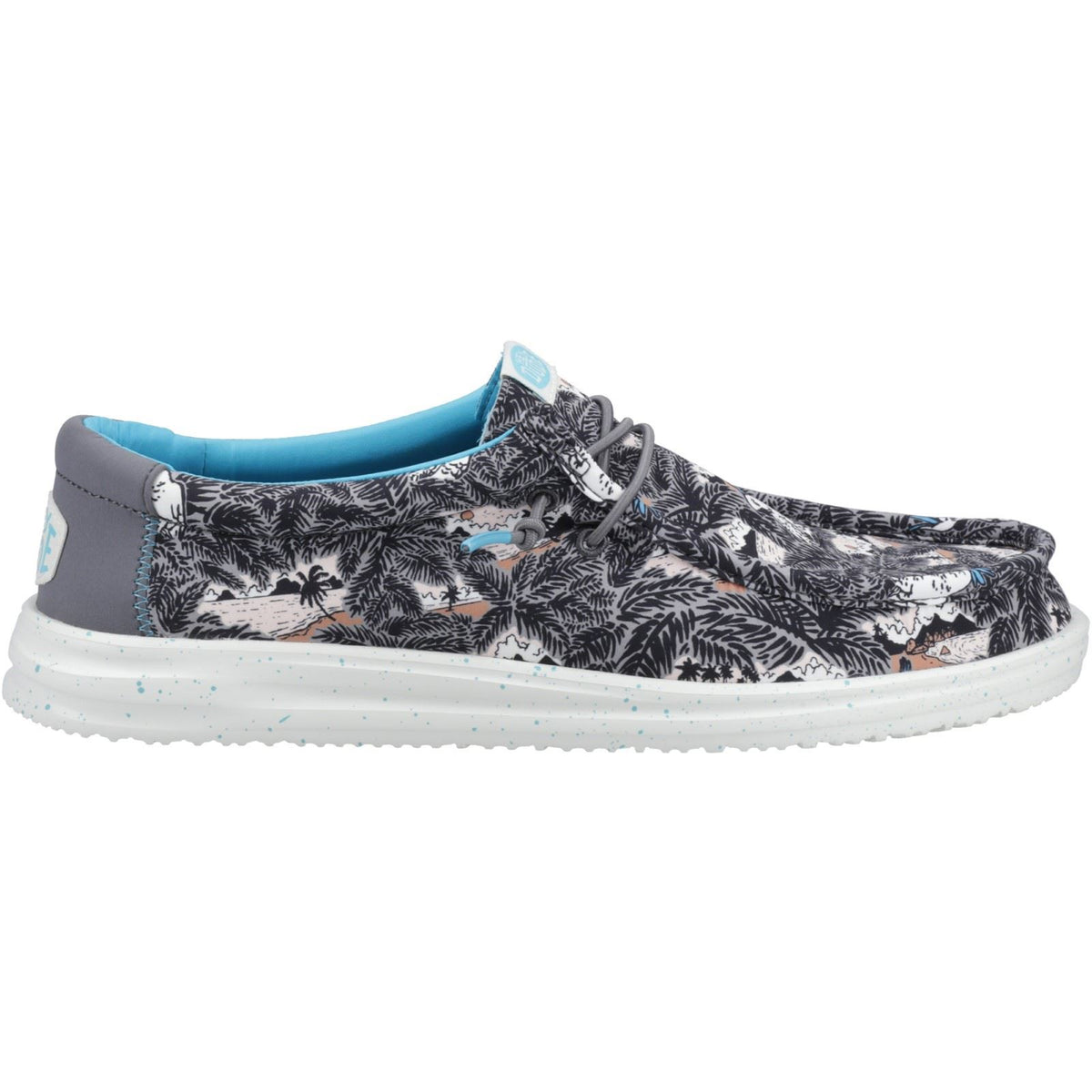 HEYDUDE Wally H2O Tropical Herren Schwarze Tropische Bootsschuhe