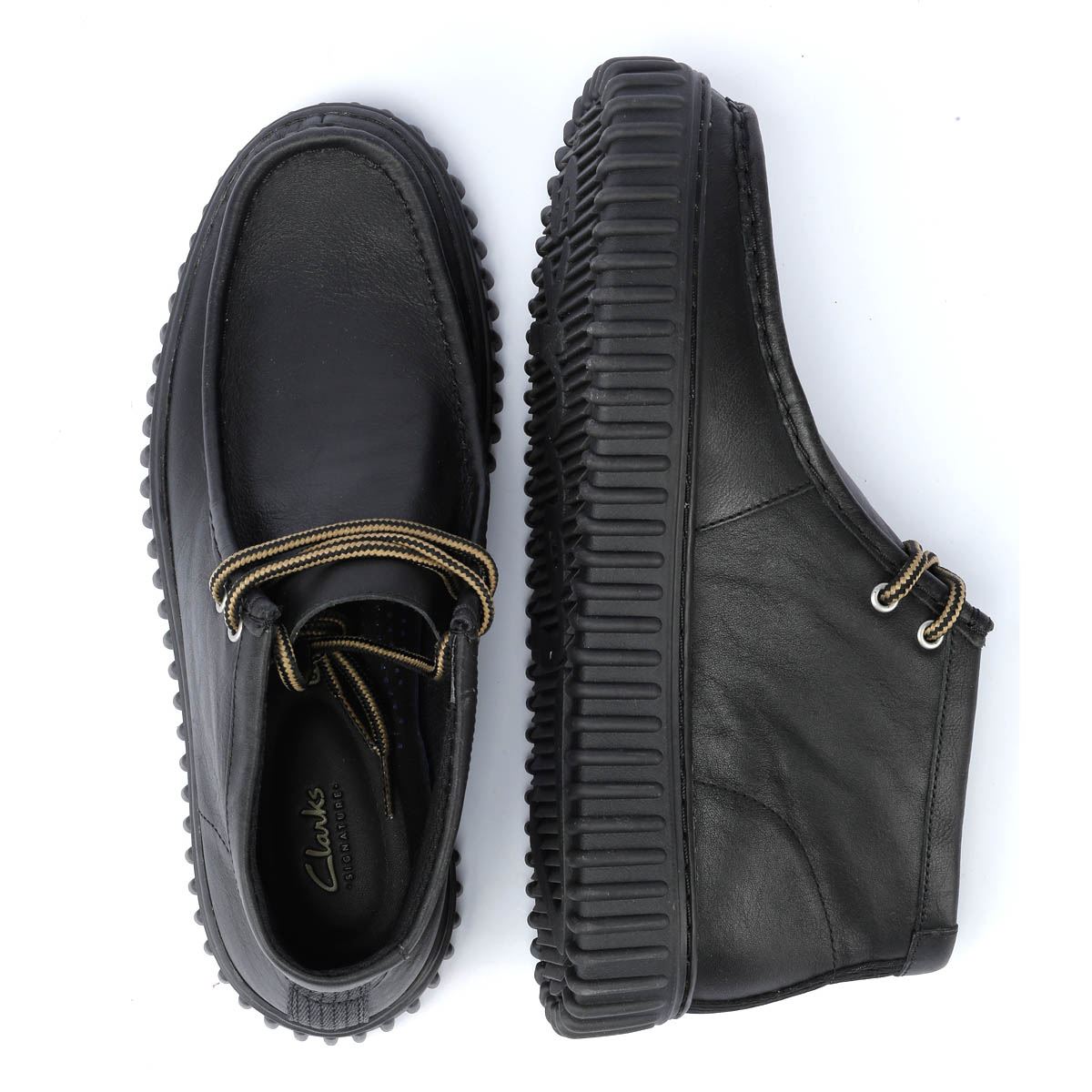 Clarks Main Torhill Hi Leder Herren Schwarze Stiefel