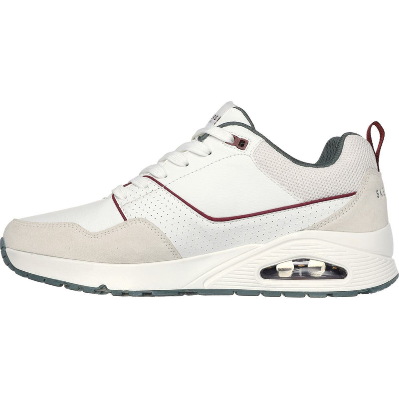 Skechers Uno - Retro One Herren-Sneaker Aus Weiß/Grauem Leder