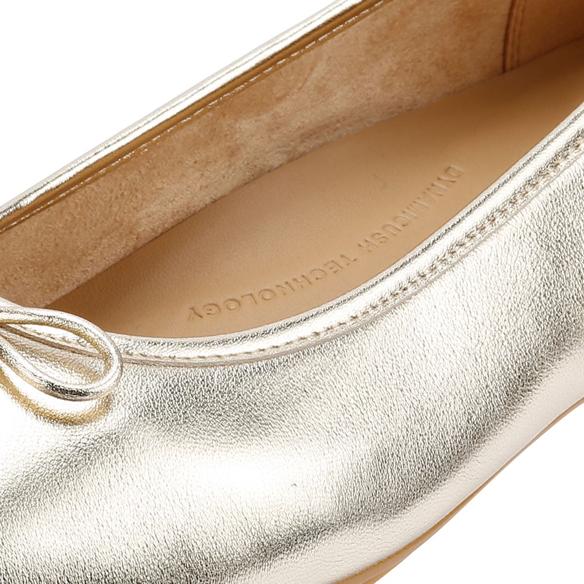 FitFlop Delicato Metallic-Leder Damen Gold Flats