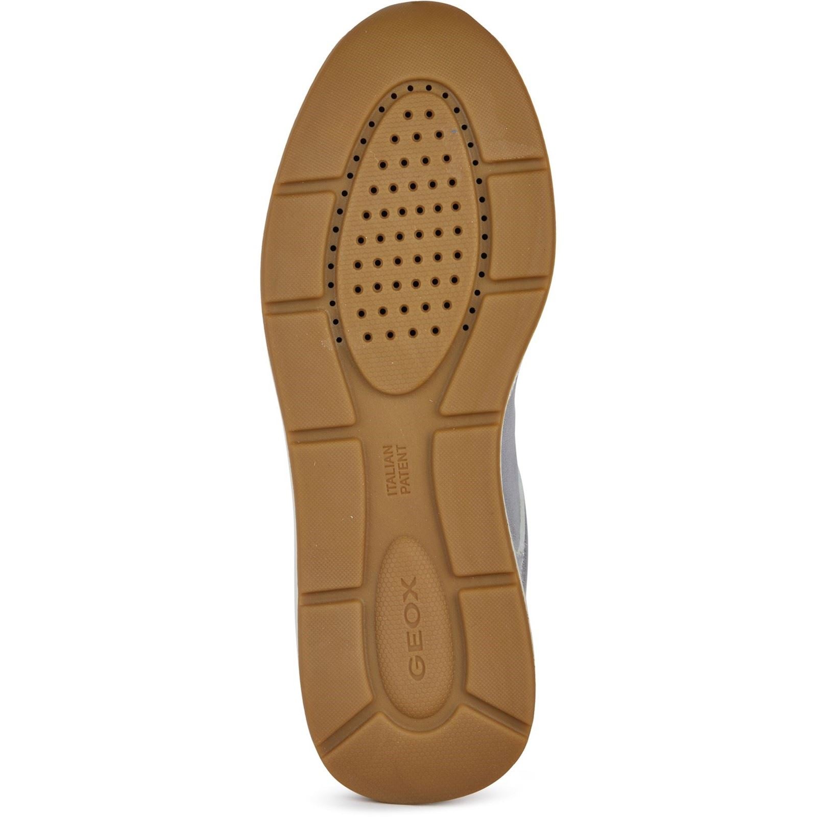 Geox D Cristael E Faux Leder Damen Silber Sneaker