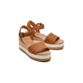 TOMS Diana Leder Damen Keilabsatz In Beige
