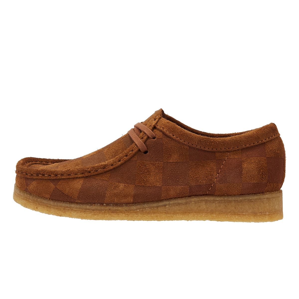 Clarks Originals Wallabee Check Herren Schnürschuhe In Braun