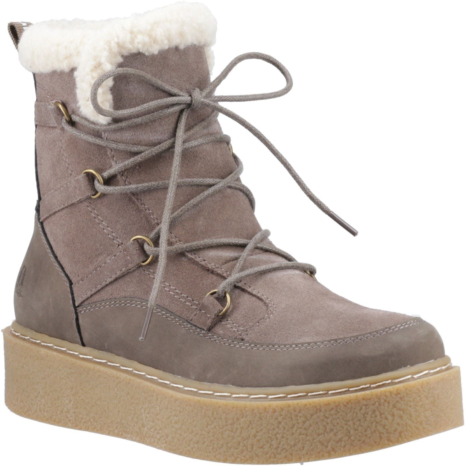 Hush Puppies Bronte Damen Winter Stiefeletten aus Wildleder in Taupe