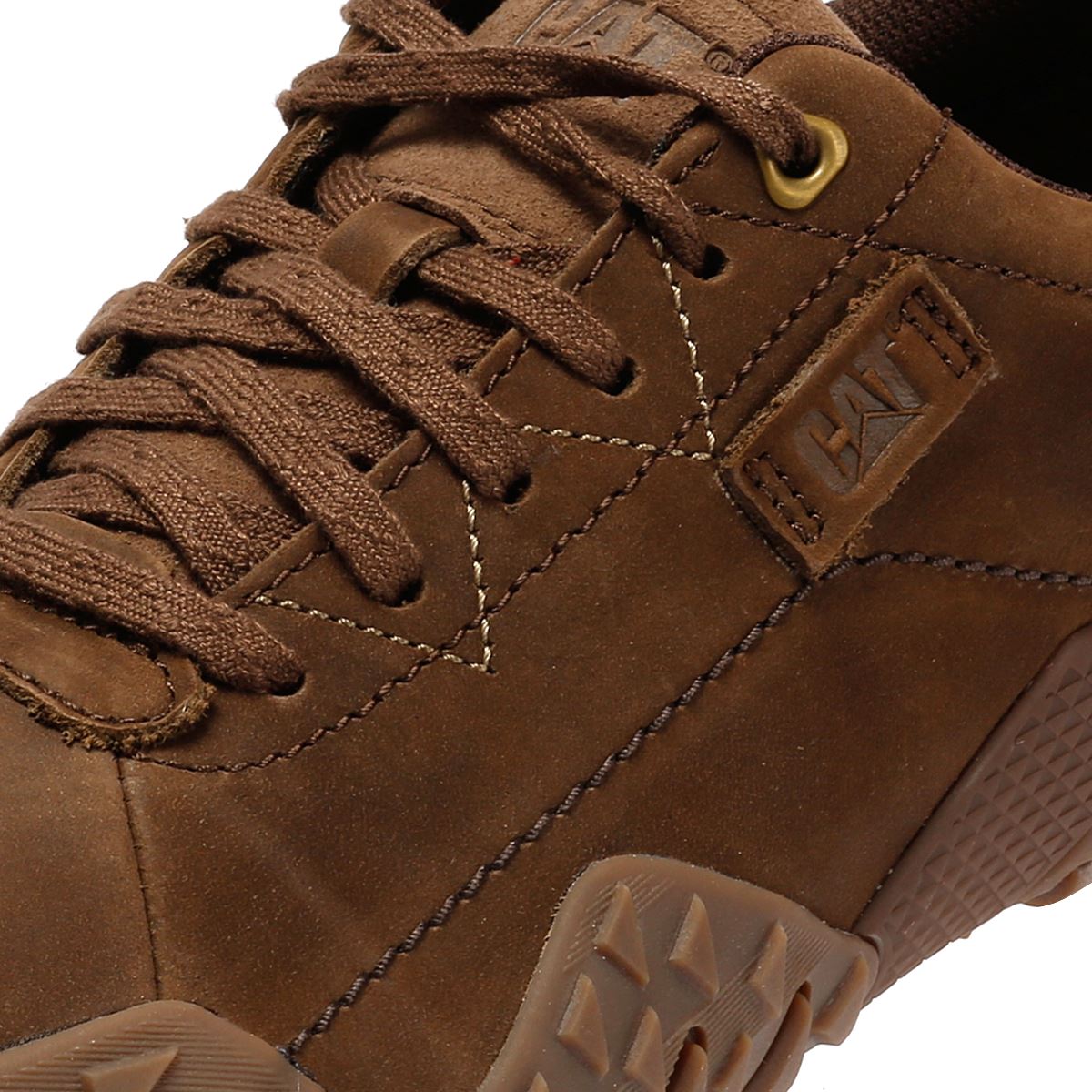 Caterpillar Gridlock Lo Tumbled Nubuckleder Herren Braune Schnürschuhe
