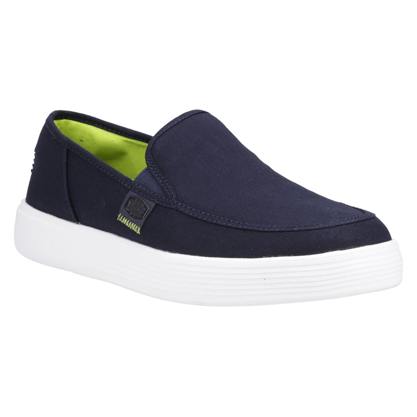 HEYDUDE Sunapee Canvas 100% Baumwolle Herren Slipper In Marineblau/Weiß