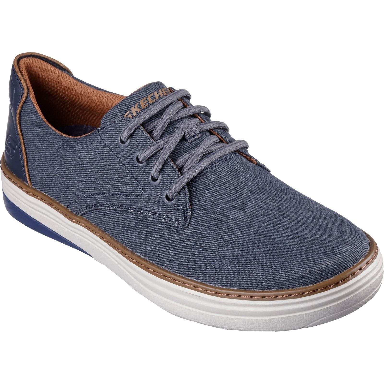 Skechers Hyland - Ratner Herrenschuhe Aus Baumwolle In Marineblau Mit Schnürung